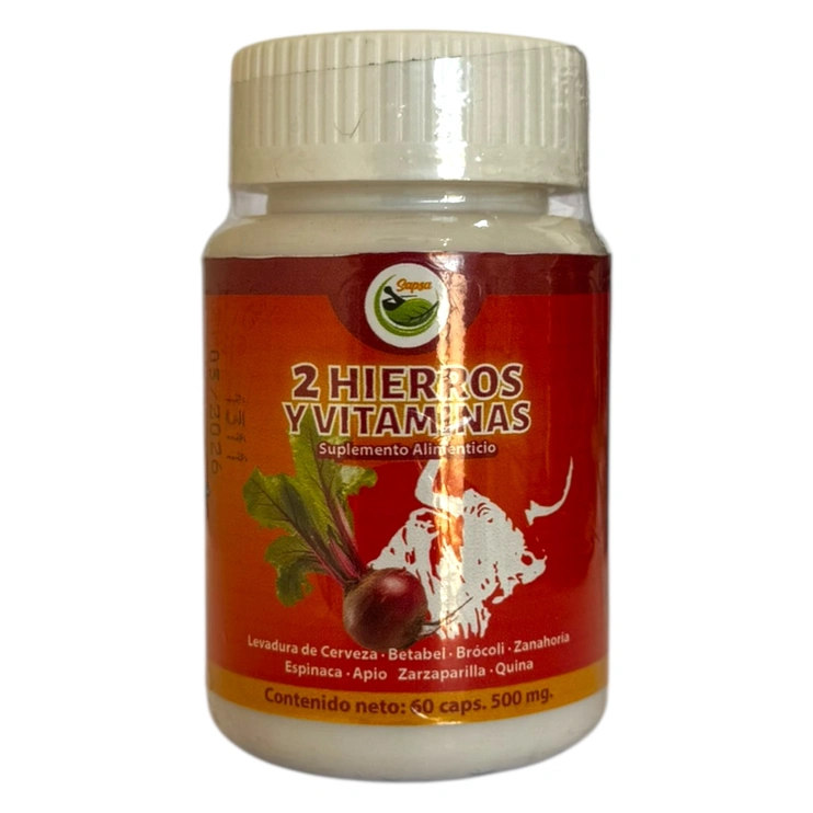 2 hierros y vitaminas 60 caps., Foto 1 Trébol Naturismo