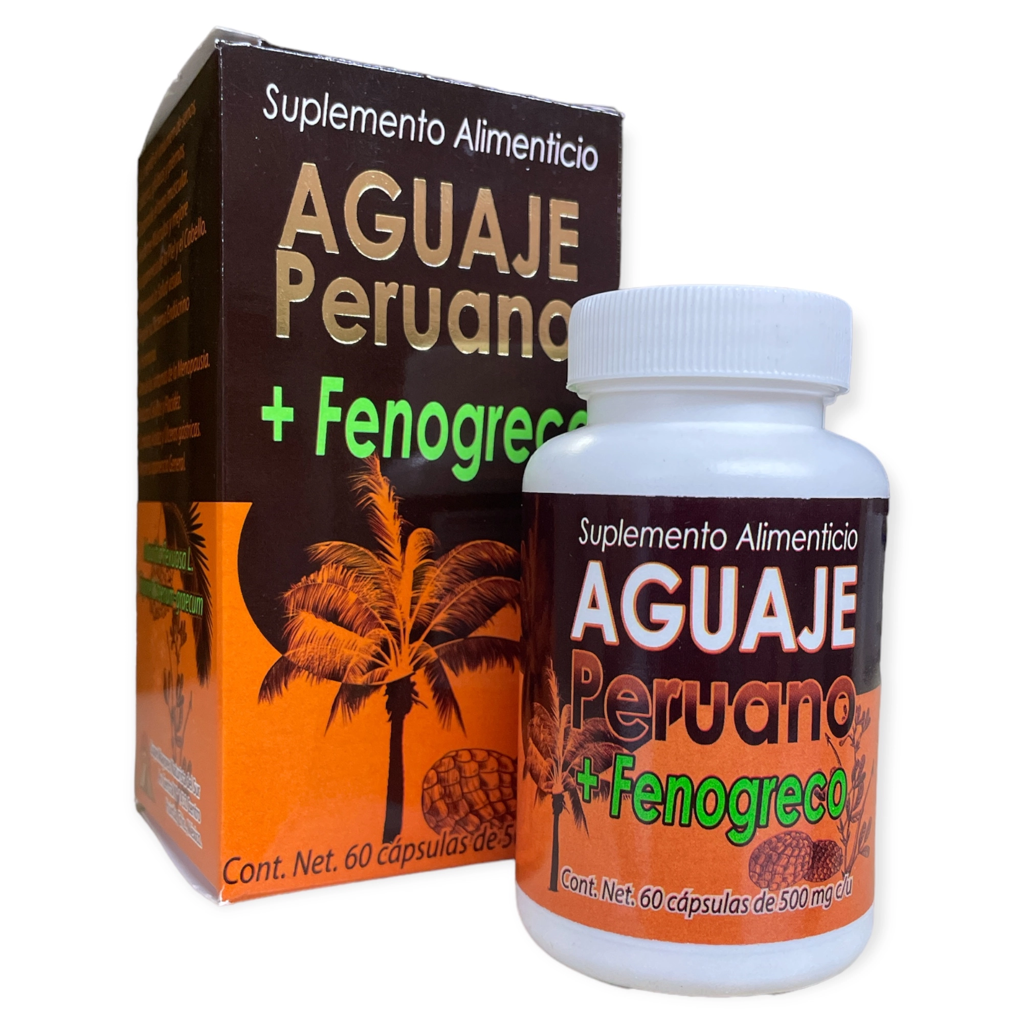 Aguaje peruano con fenogreco 60 capsulas Aguaje peruano con fenogreco 60 capsulas, Foto 1 Trébol Naturismo