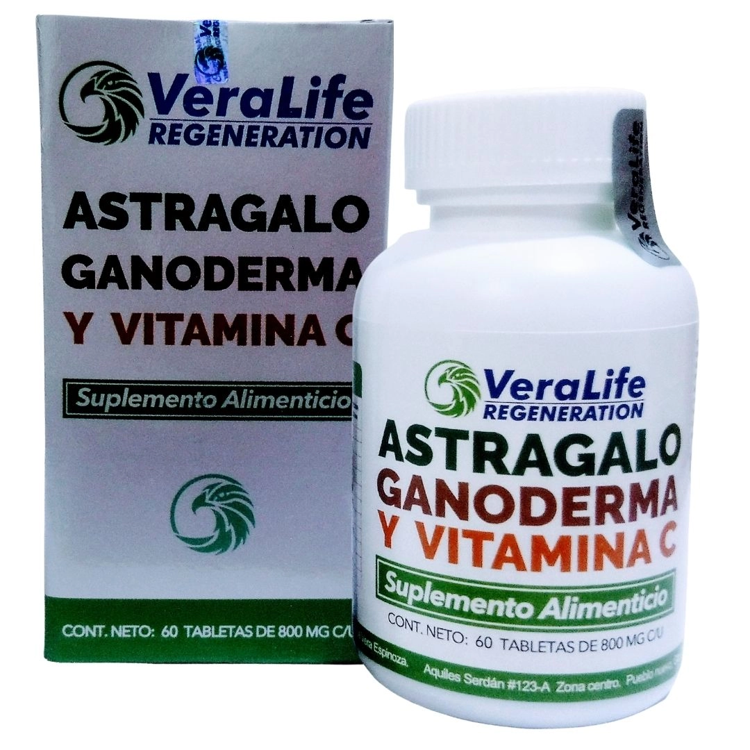 Astragalo con ganoderma y Vitamina C 60 Tabletas, Foto 1 Trébol Naturismo