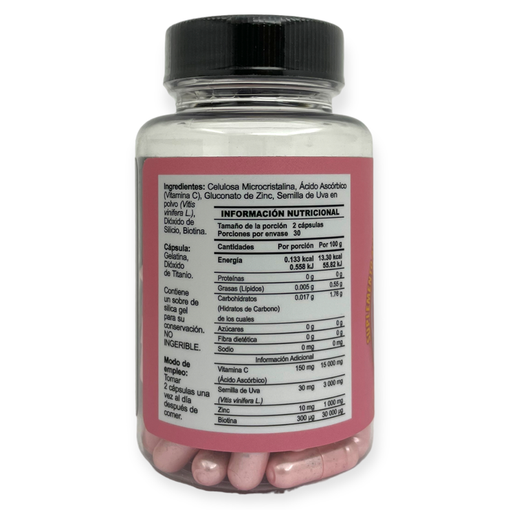 Biotina mas semilla de uva 60 cápsulas ANL-004, Foto 2 Trébol Naturismo