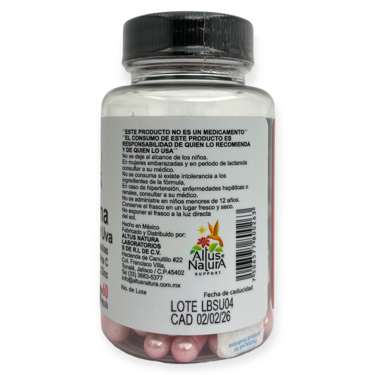 Biotina mas semilla de uva 60 cápsulas ANL-004, Foto 3 Trébol Naturismo