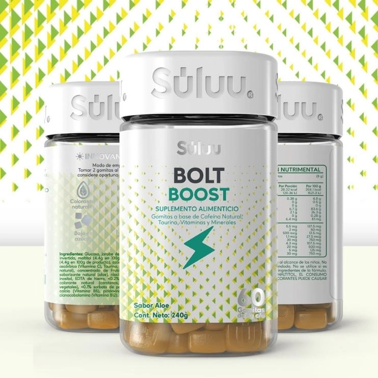 Bolt Boost gomitas sabor aloe 240g | Energízate y vive tu vida al máximo., Foto 1 Trébol Naturismo