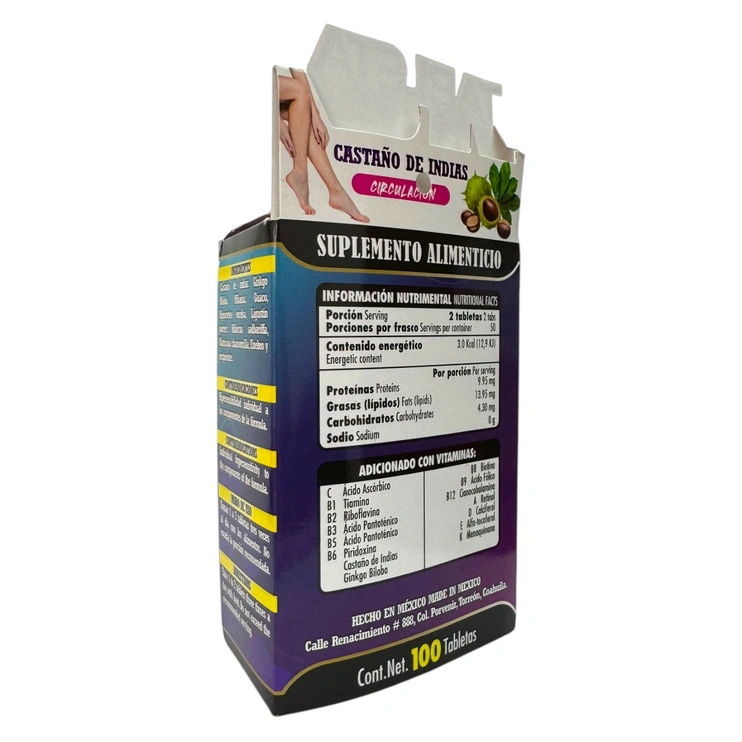Castaño de Indias 100 tabletas TNL-004, Foto 4 Trébol Naturismo