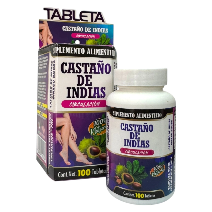 Castaño de Indias 100 tabletas Castaño de Indias 100 tabletas, Foto 1 Trébol Naturismo