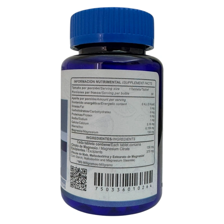 Citrato de magnesio 90 tabletas 500mg MRC-013, Foto 2 Trébol Naturismo