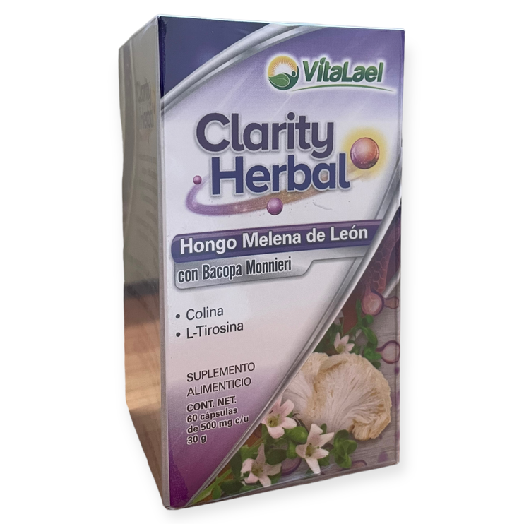 Clarity herbal hongo melena de león 60 cápsulas, Foto 1 Trébol Naturismo