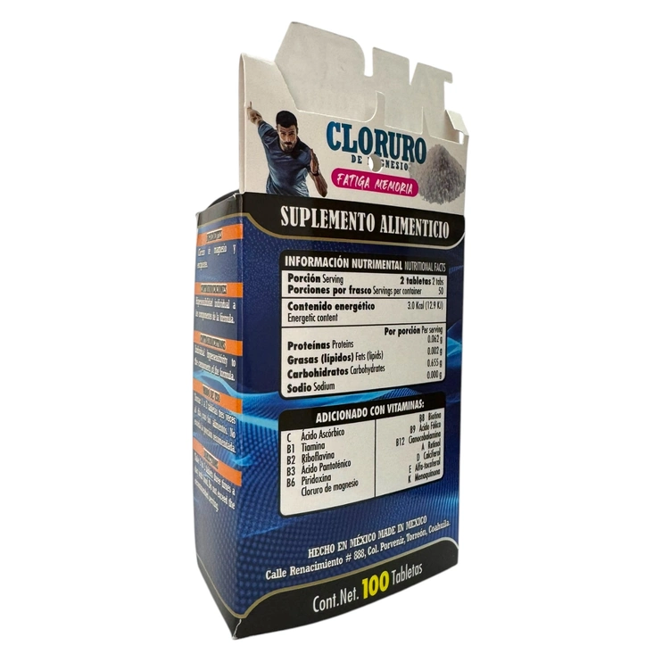 Cloruro de Magnesio 100 tabletas TNL-005, Foto 4 Trébol Naturismo