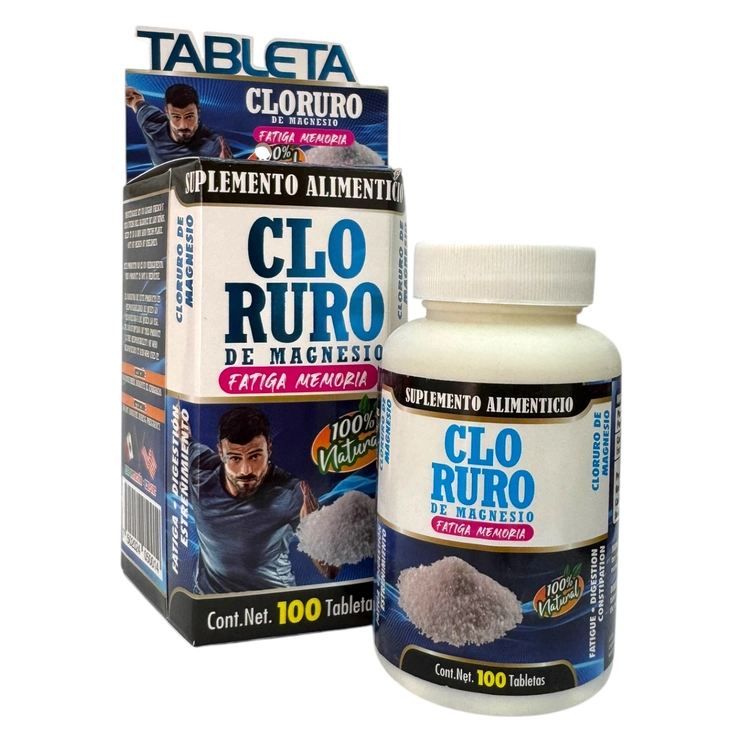 Cloruro de Magnesio 100 tabletas Cloruro de Magnesio 100 tabletas, Foto 1 Trébol Naturismo