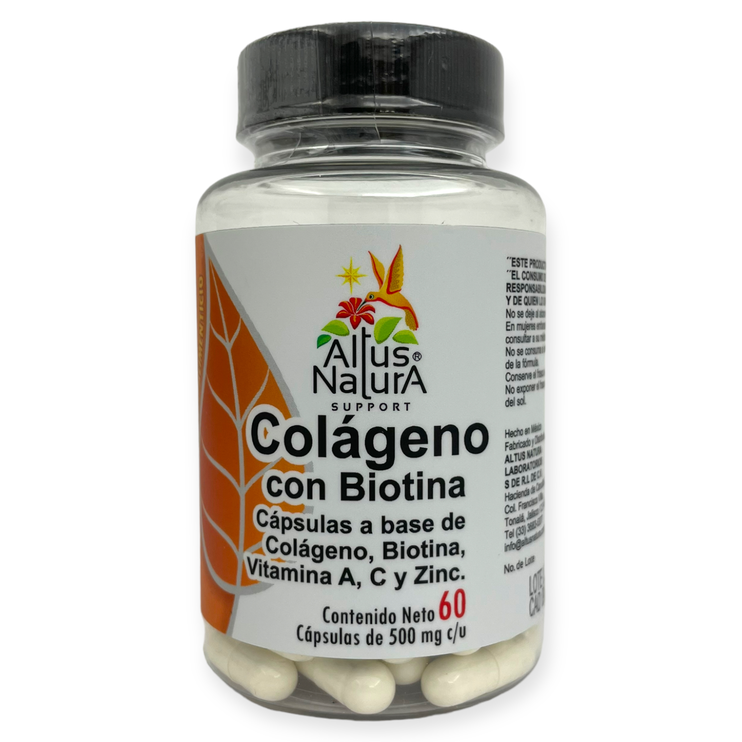 Colágeno con biotina 60 cápsulas Colágeno con biotina 60 cápsulas, Foto 1 Trébol Naturismo