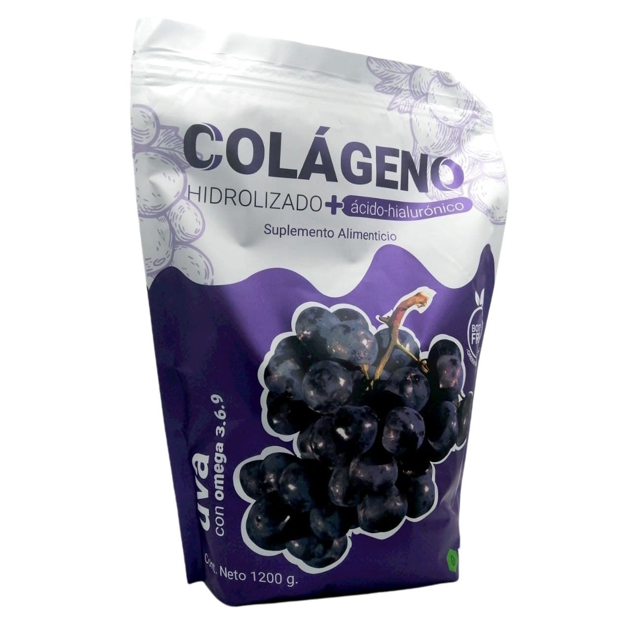 Colageno Hidrolizado con Ácido Hialurónico sabor Uva 1.2 kg, Foto 1 Trébol Naturismo