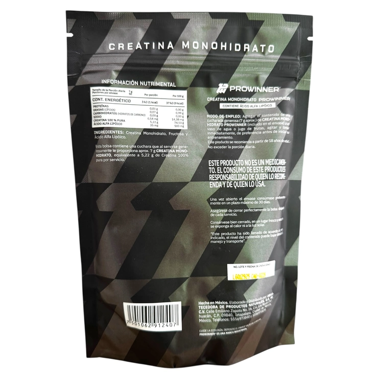 Creatina monohidrato 350g PDI-217, Foto 2 Trébol Naturismo