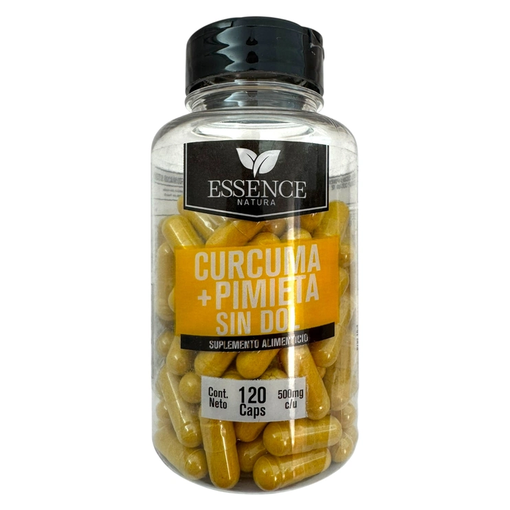Curcuma+Pimienta Sin Dol 500mg. 120 Caps., Foto 1 Trébol Naturismo