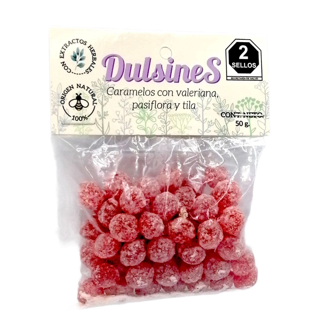 Dulsines Valeriana Pasiflora y Tila 50g, Foto 1 Trébol Naturismo
