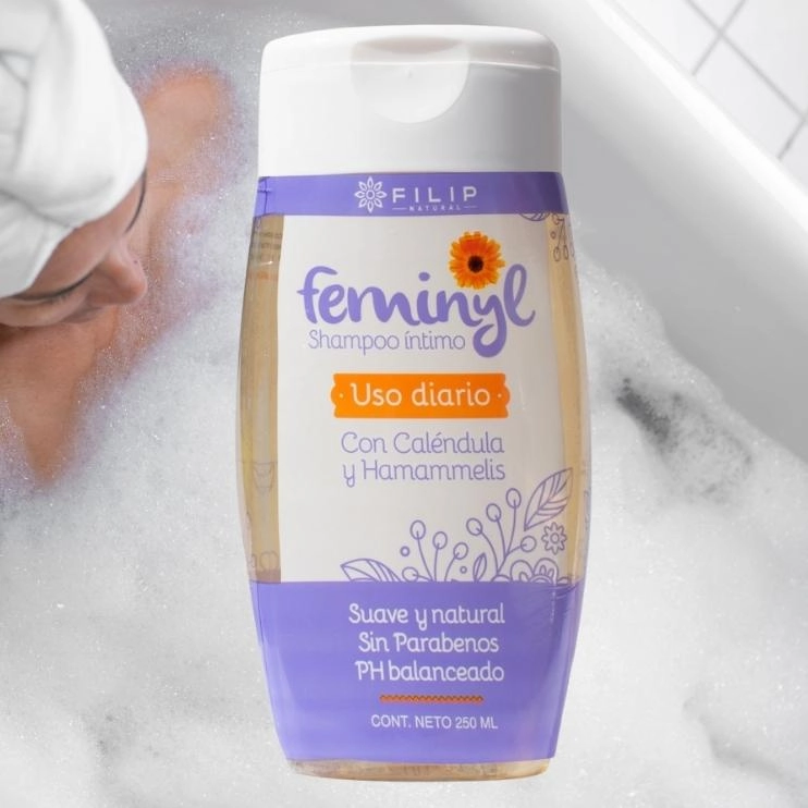 Feminyl shampoo intimo 250ml | Shampoo intimo de uso diario, suave y natural., Foto 1 Trébol Naturismo
