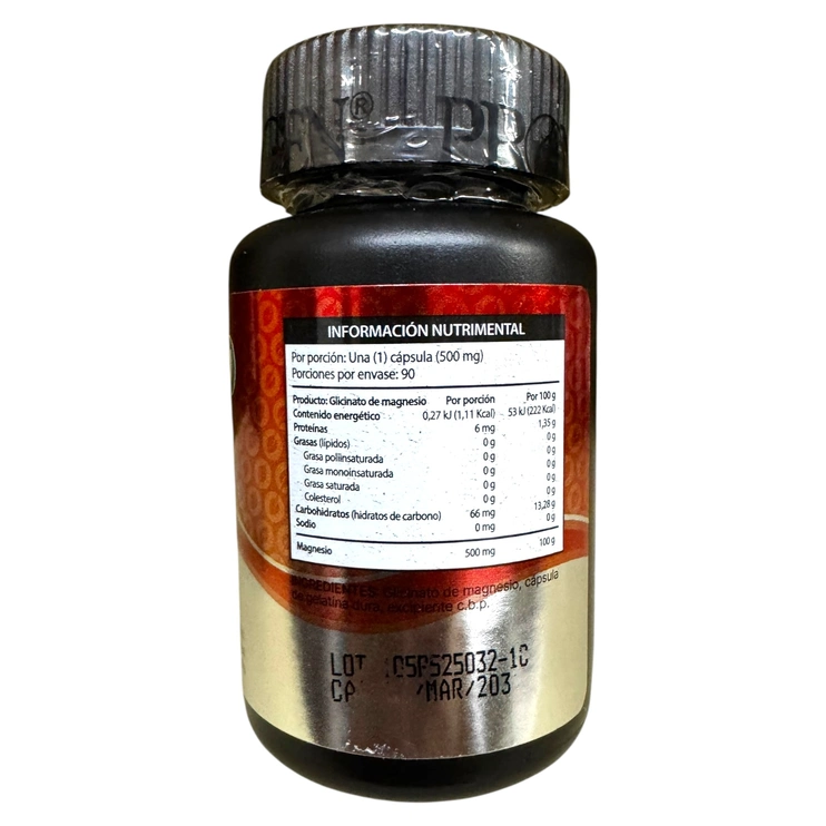 Glicinato de Magnesio 90 capulas 500mg. PNC-056, Foto 2 Trébol Naturismo