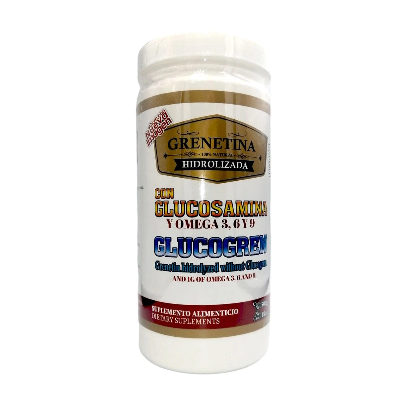 Grenetina hidrolizada con glucosamina 500g, Foto 1 Trébol Naturismo