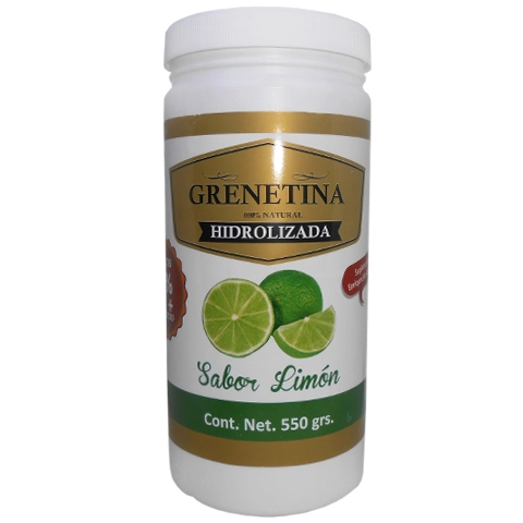 Grenetina hidrolizada sabor limón 550g Grenetina hidrolizada sabor limón 550g, Foto 1 Trébol Naturismo
