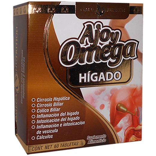 Hígado ajo y omega 60 tabletas, Foto 1 Trébol Naturismo
