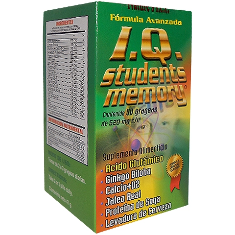 I Q Students Memory 90 Grageas, Foto 1 Trébol Naturismo