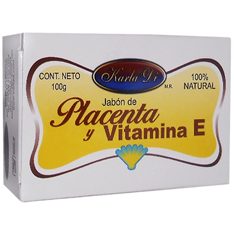 Jabón de Placenta y Vitamina E 100g, Foto 1 Trébol Naturismo