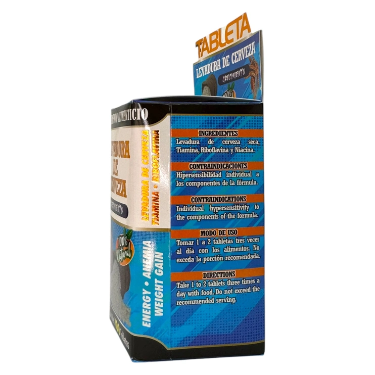 Levadura de Cerveza 100 tabletas TNL-013, Foto 3 Trébol Naturismo