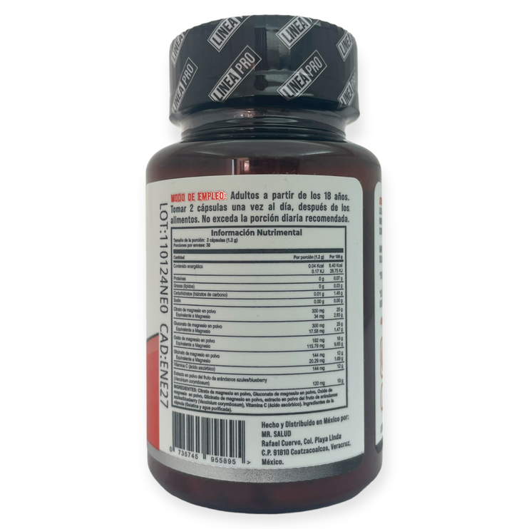 Magnesio ultra + vitamina c 60 cápsulas DEM-032, Foto 2 Trébol Naturismo
