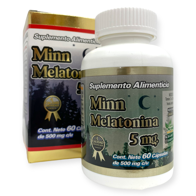 Minn melatonina 60 cápsulas, Foto 1 Trébol Naturismo