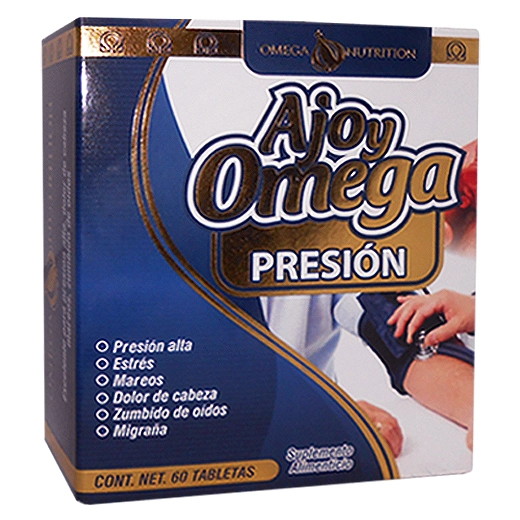 Presión ajo y omega 60 tabletas, Foto 1 Trébol Naturismo