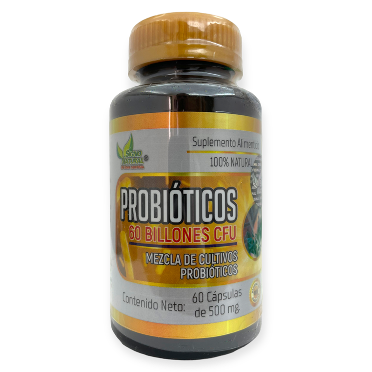 Probioticos 60 billones CFU 60 cápsulas Probioticos 60 billones CFU 60 cápsulas, Foto 1 Trébol Naturismo