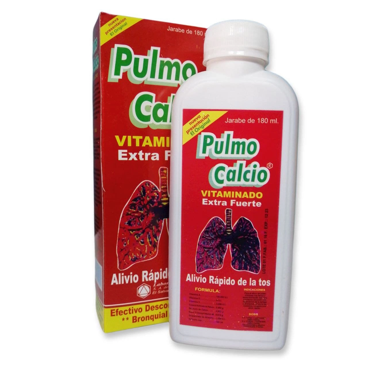 Pulmo Calcio Jarabe 180ml, Foto 1 Trébol Naturismo