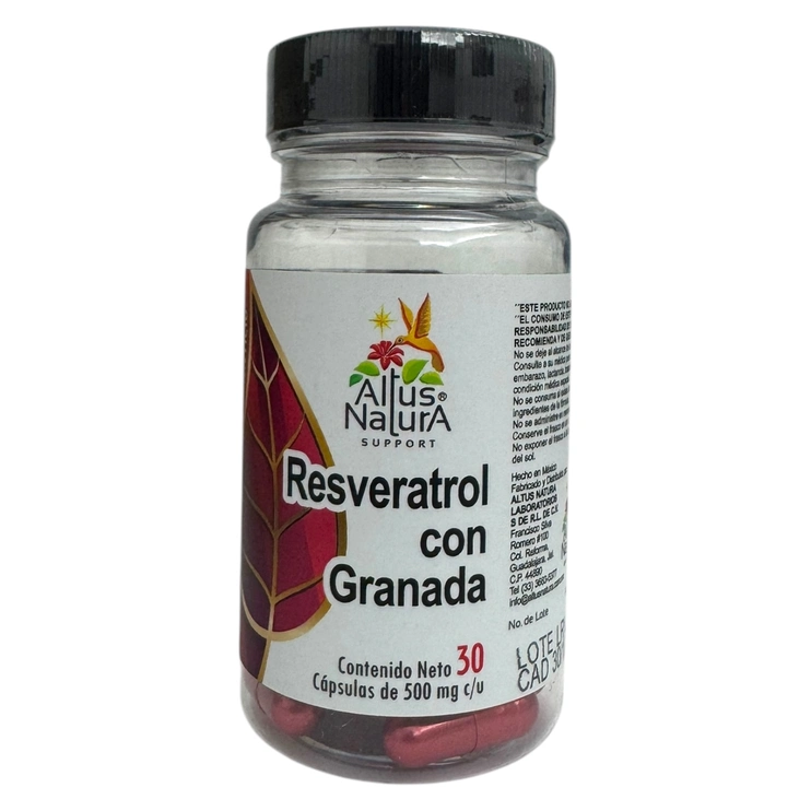 Resveratrol con granada 30 capsulas Resveratrol con granada 30 capsulas, Foto 1 Trébol Naturismo