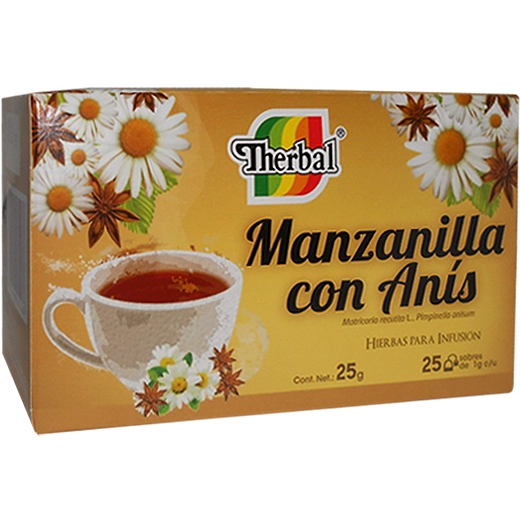 Té de manzanilla con anís 25 sobres, Foto 1 Trébol Naturismo