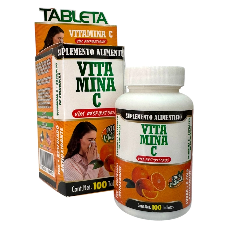 Vitamina C 100 tabletas, Foto 1 Trébol Naturismo