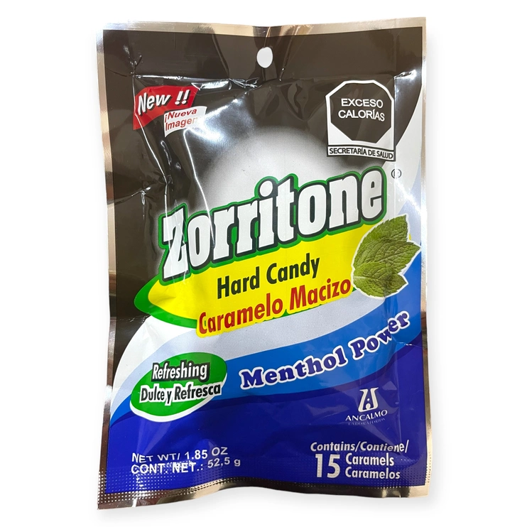 Zorritone caramelo sabor menthol power 15 pzas Zorritone caramelo sabor menthol power 15 pzas, Foto 1 Trébol Naturismo