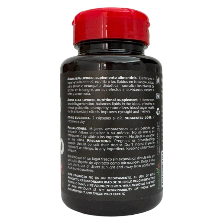 Ácido alfa lipoico + resveratrol 60 cápsulas 500mg NAE-002, Foto 3 Trébol Naturismo