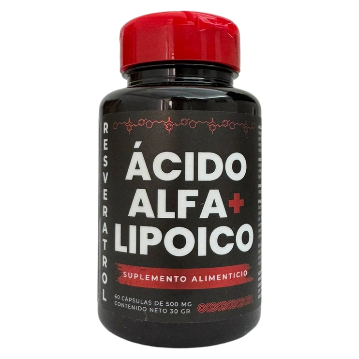 Ácido alfa lipoico + resveratrol 60 cápsulas 500mg Ácido alfa lipoico + resveratrol 60 cápsulas 500mg, Foto 1 Trébol Naturismo